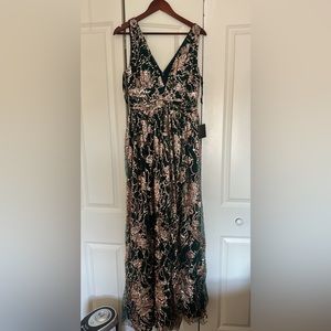 Baltic Born Kartini Emerald and Rose Gold Maxi Dress